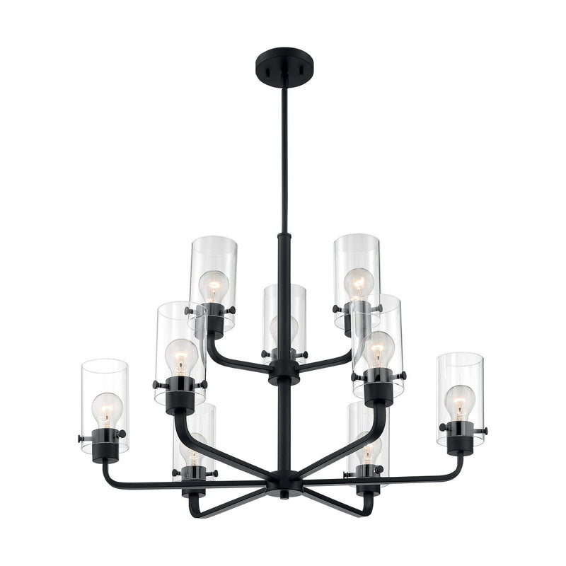 Nuvo Lighting - 60-7279 - Nine Light Chandelier - Sommerset - Matte Black
