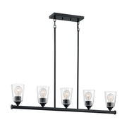 Nuvo Lighting - 60-7286 - Five Light Island Pendant - Bransel - Matte Black