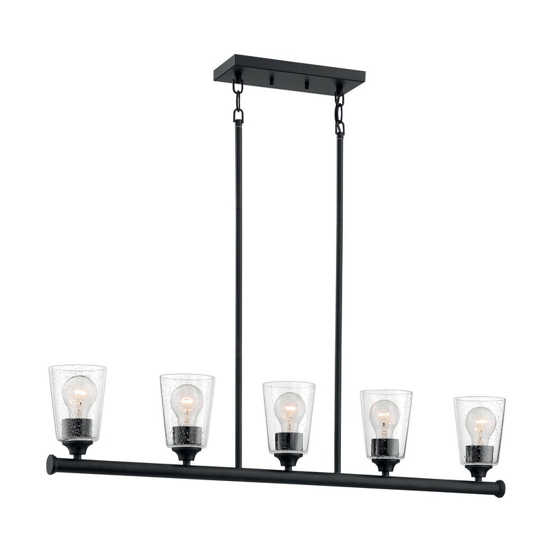 Nuvo Lighting - 60-7286 - Five Light Island Pendant - Bransel - Matte Black