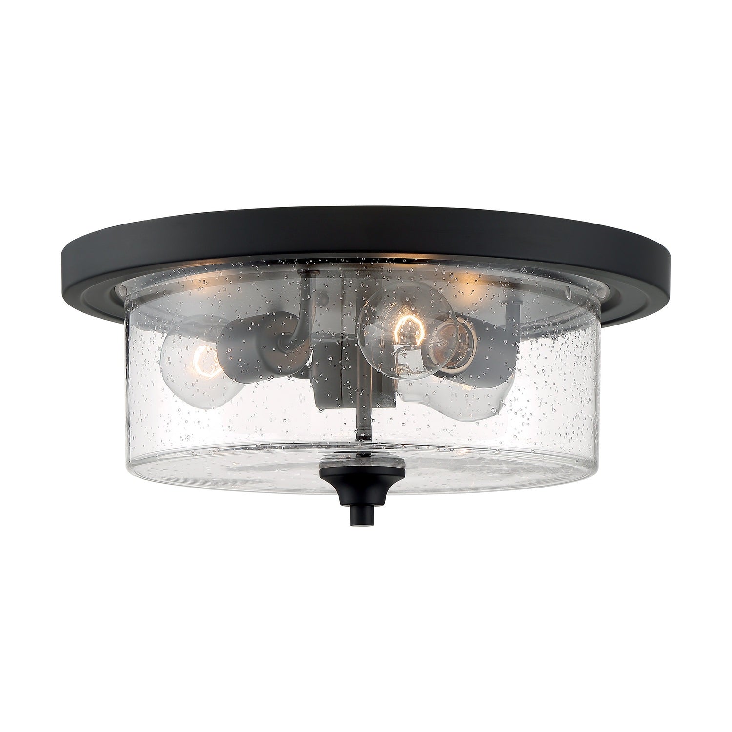 Nuvo Lighting - 60-7291 - Three Light Flush Mount - Bransel - Matte Black