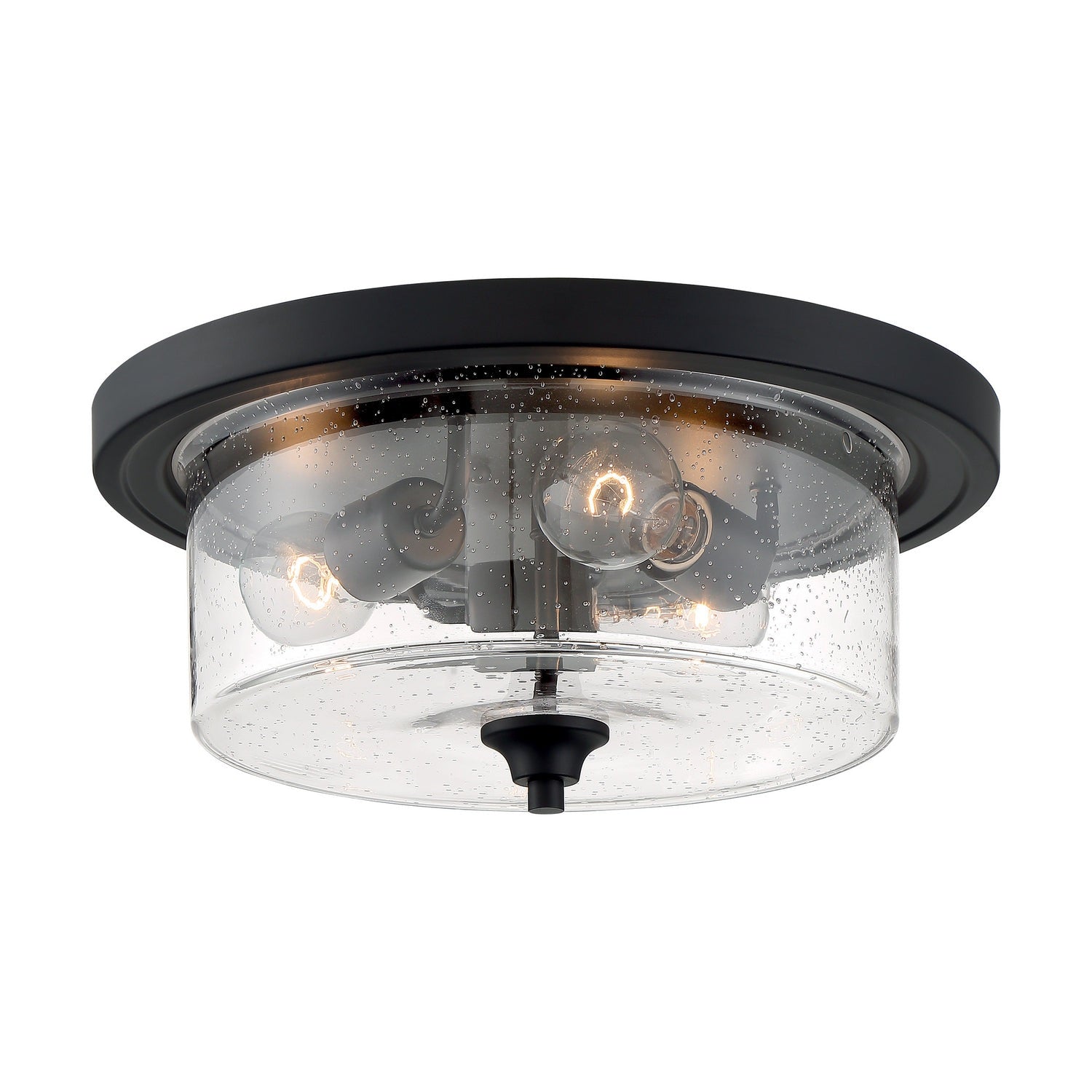 Nuvo Lighting - 60-7291 - Three Light Flush Mount - Bransel - Matte Black
