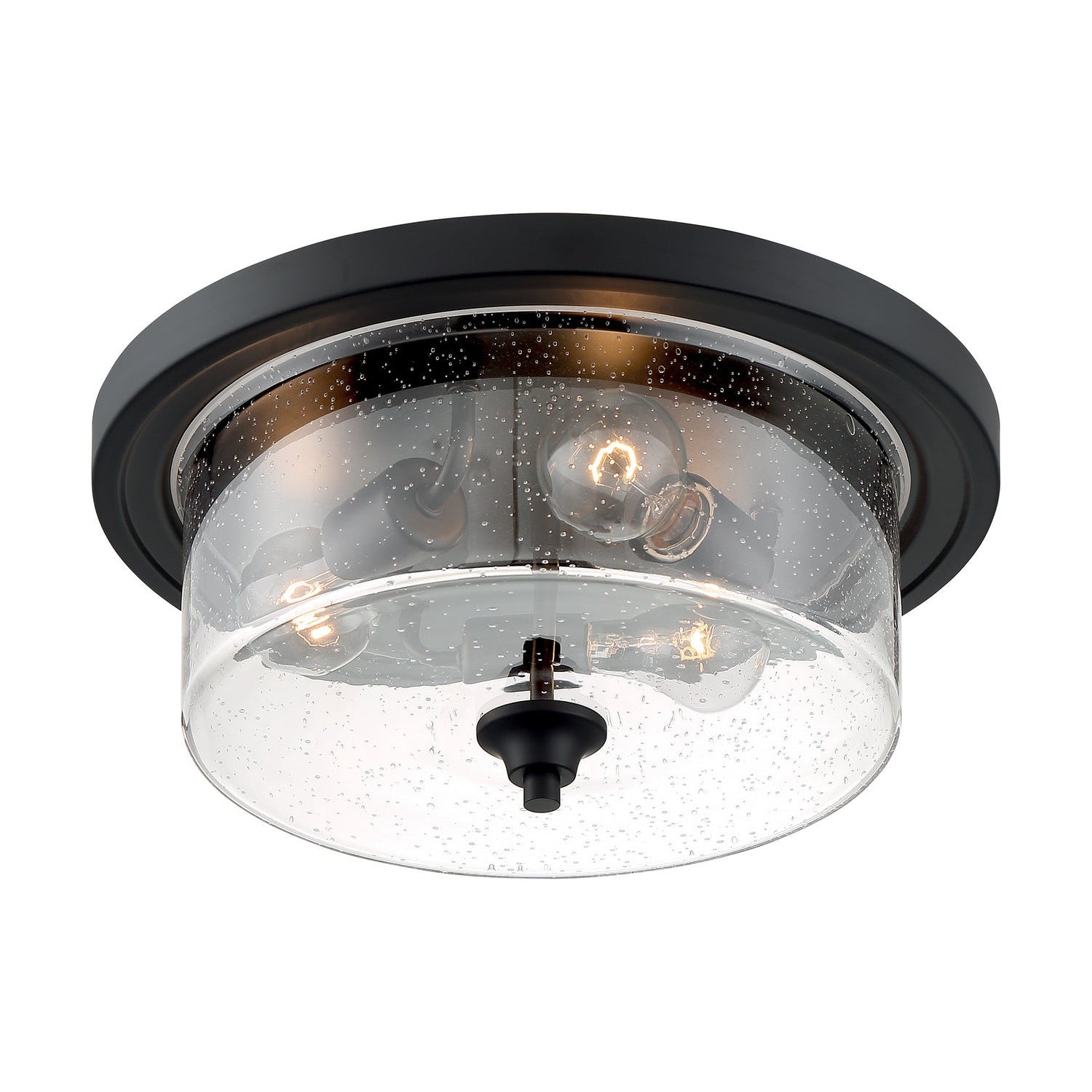Nuvo Lighting - 60-7291 - Three Light Flush Mount - Bransel - Matte Black