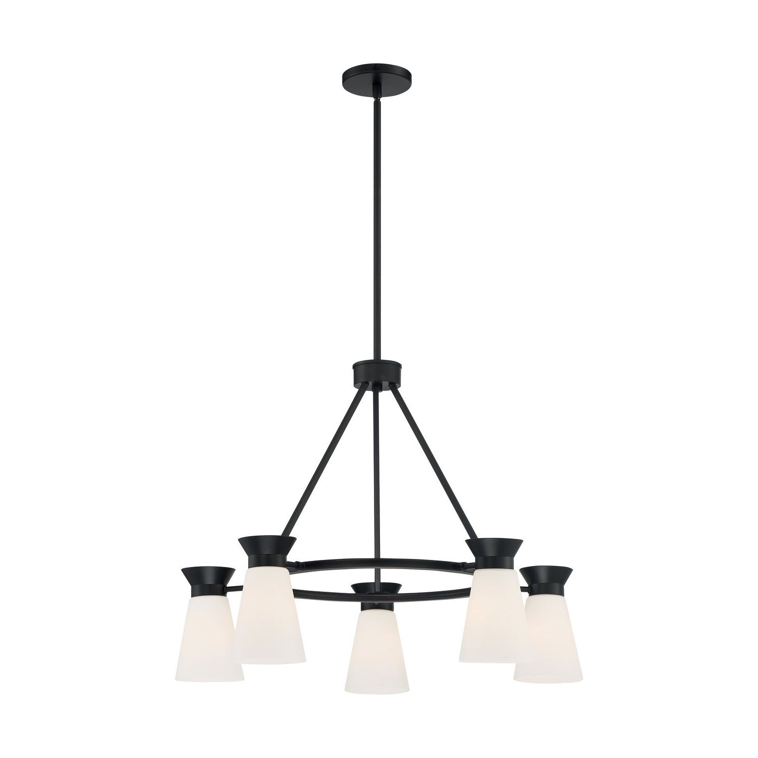 Nuvo Lighting - 60-7315 - Five Light Chandelier - Caleta - Black