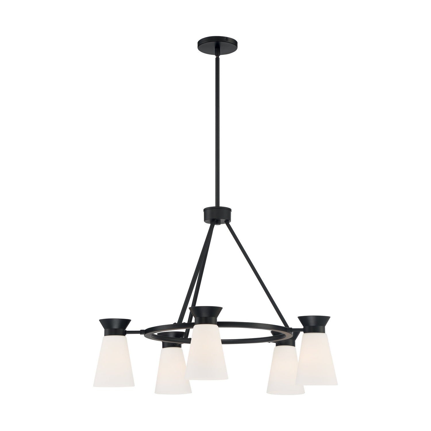 Nuvo Lighting - 60-7315 - Five Light Chandelier - Caleta - Black