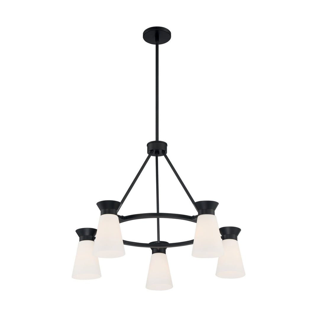 Nuvo Lighting - 60-7315 - Five Light Chandelier - Caleta - Black