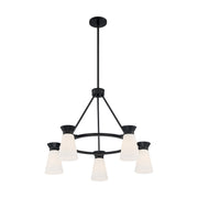 Nuvo Lighting - 60-7315 - Five Light Chandelier - Caleta - Black