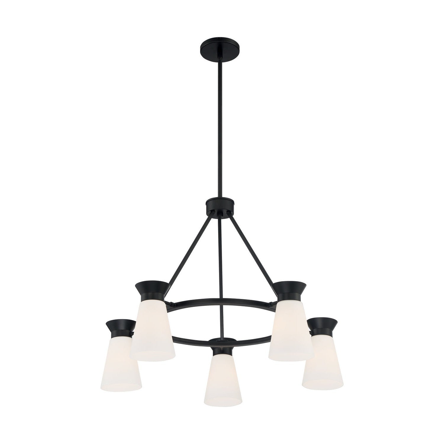 Nuvo Lighting - 60-7315 - Five Light Chandelier - Caleta - Black