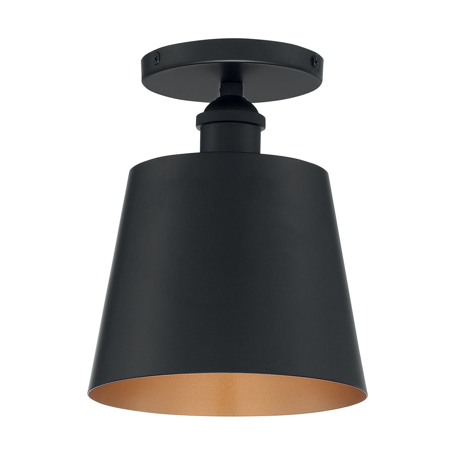 Nuvo Lighting - 60-7331 - One Light Semi Flush Mount - Motif - Black / Gold