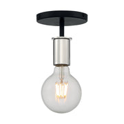 Nuvo Lighting - 60-7353 - One Light Semi Flush Mount - Ryder - Black / Polished Nickel
