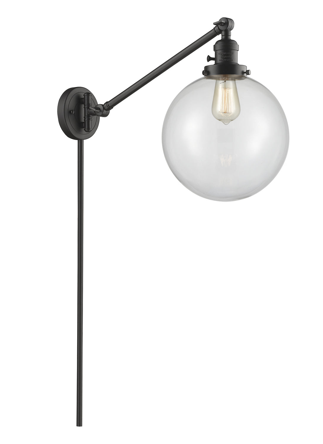 Innovations - 237-OB-G202-10 - One Light Swing Arm - Franklin Restoration - Oil Rubbed Bronze