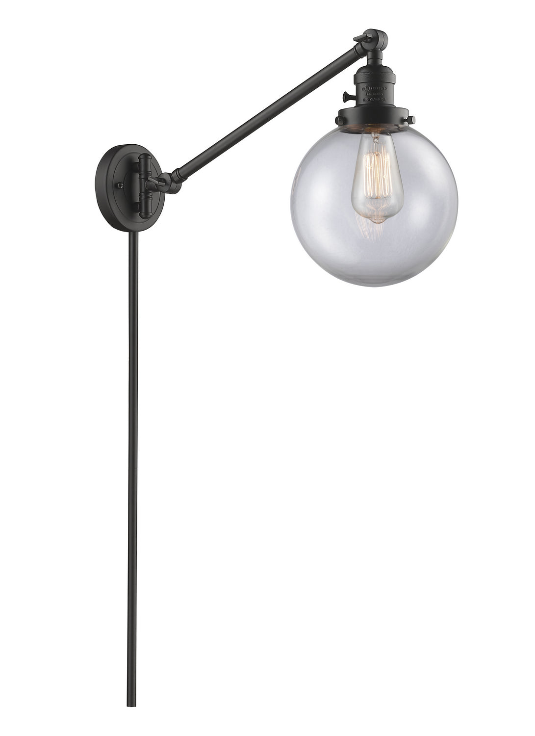 Innovations - 237-OB-G202-8 - One Light Swing Arm - Franklin Restoration - Oil Rubbed Bronze