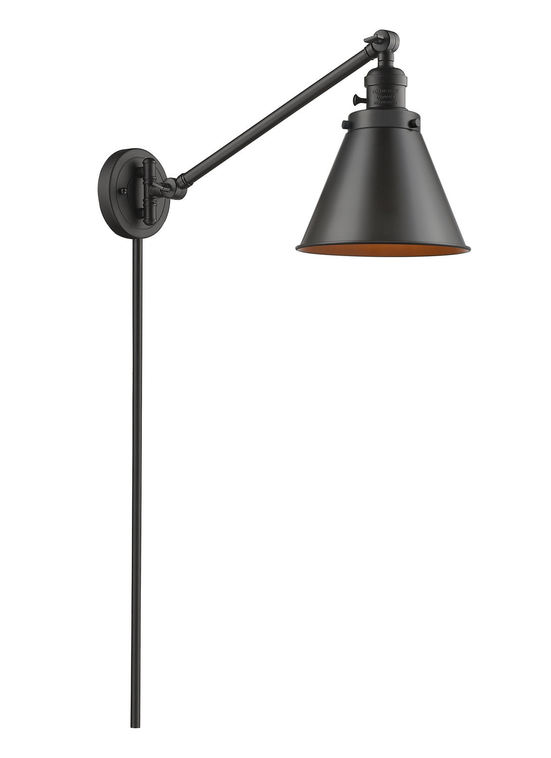Innovations - 237-OB-M13-OB - One Light Swing Arm - Franklin Restoration - Oil Rubbed Bronze