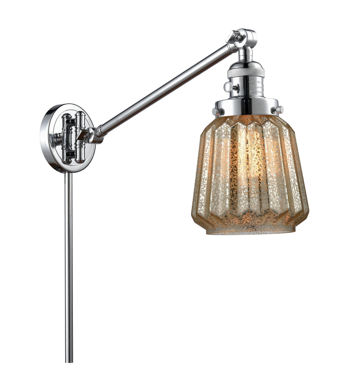 Innovations - 237-PC-G146 - One Light Swing Arm - Franklin Restoration - Polished Chrome