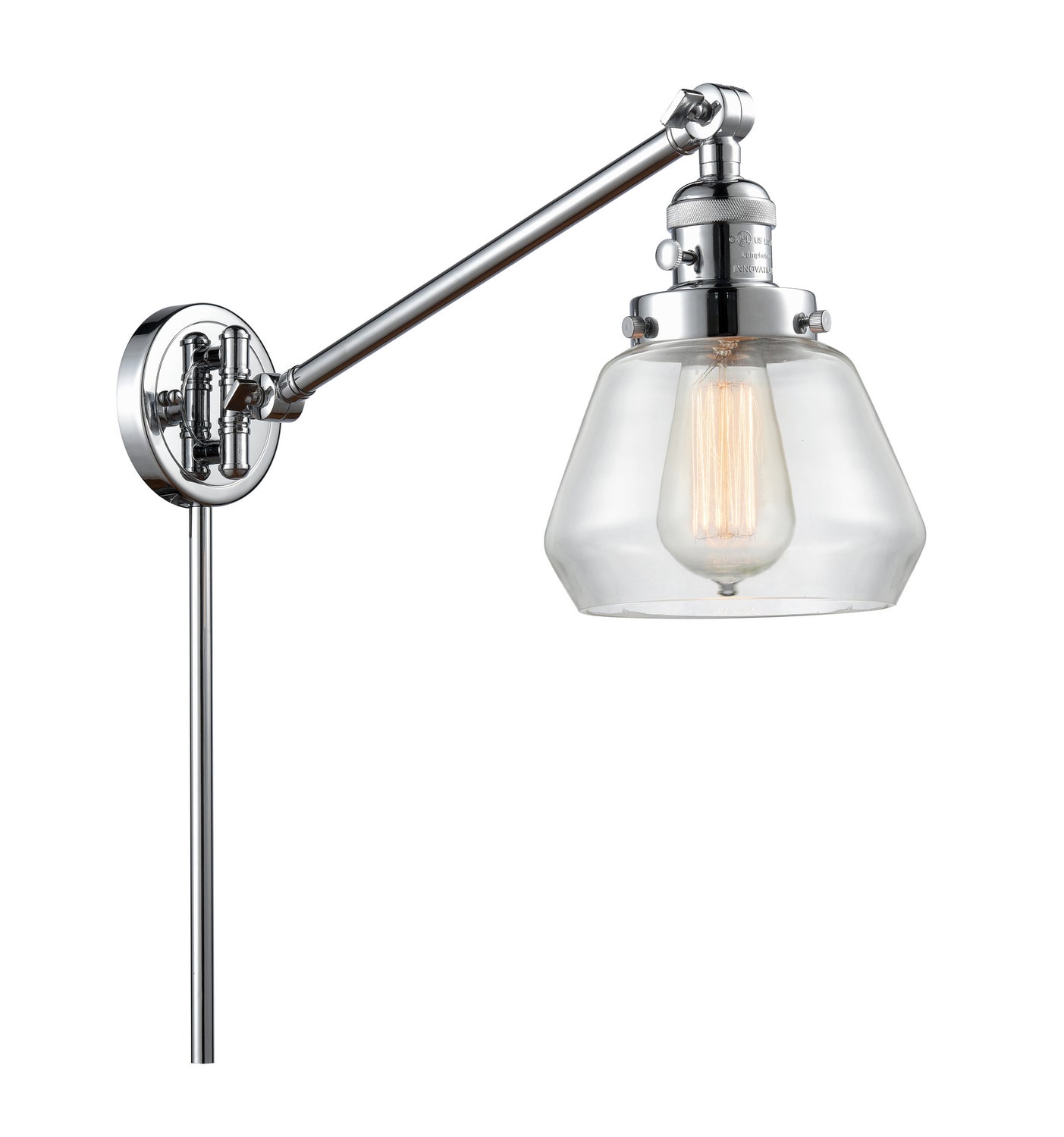 Innovations - 237-PC-G172 - One Light Swing Arm - Franklin Restoration - Polished Chrome