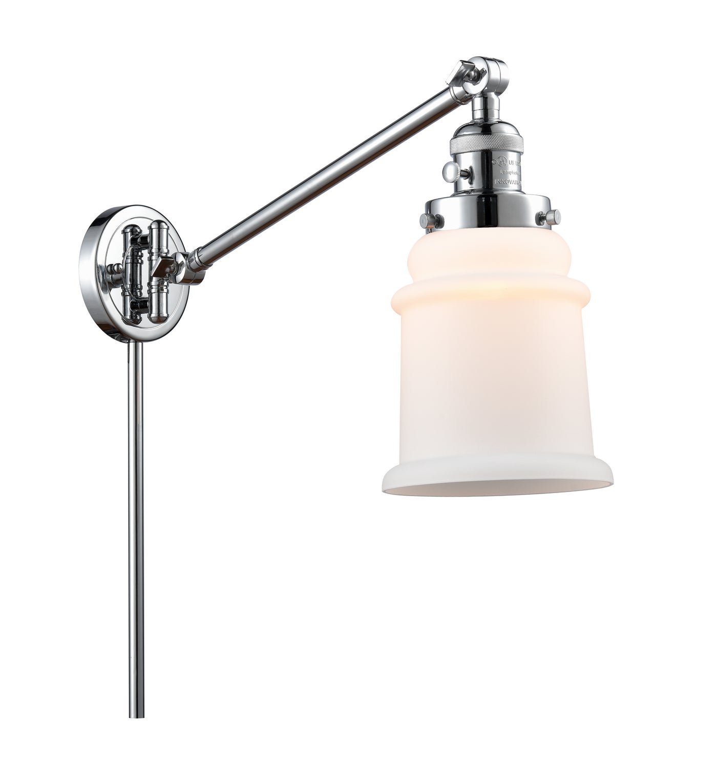 Innovations - 237-PC-G181 - One Light Swing Arm - Franklin Restoration - Polished Chrome