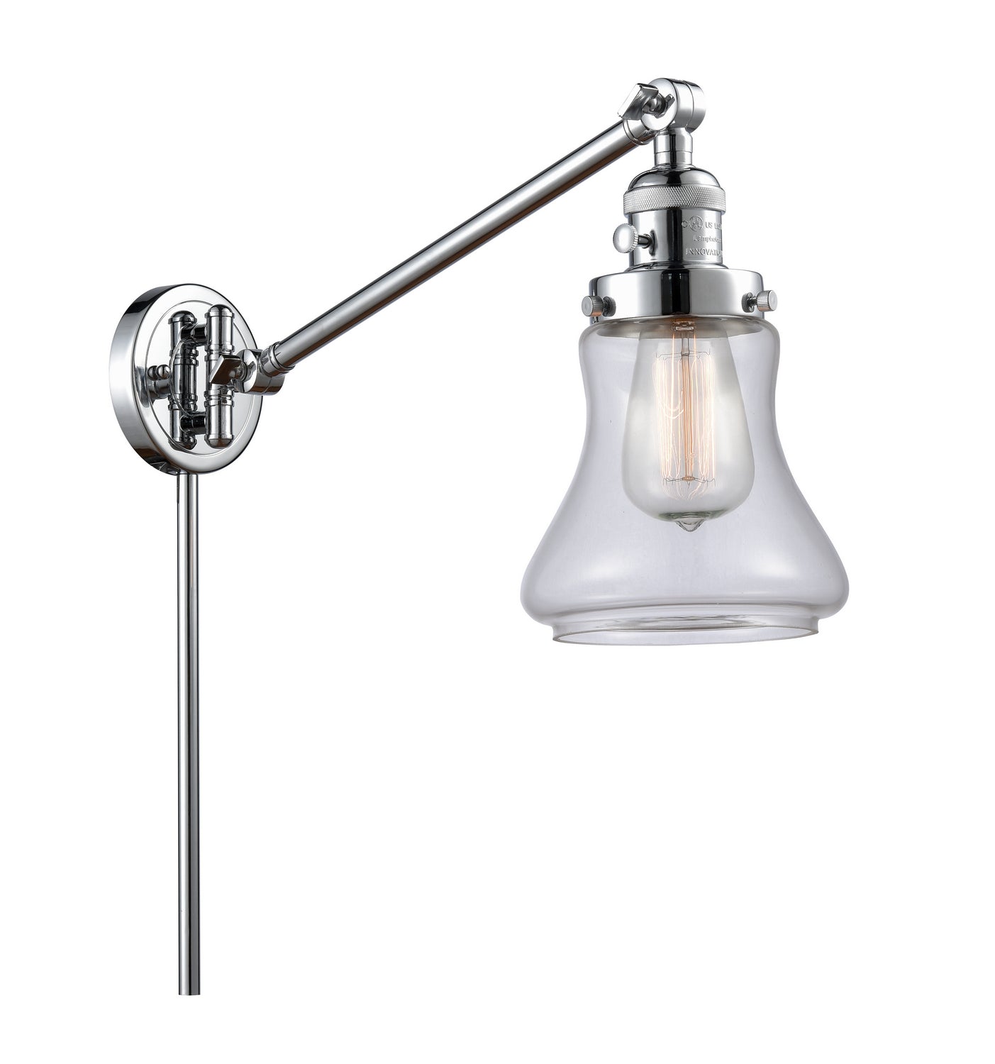 Innovations - 237-PC-G192 - One Light Swing Arm - Franklin Restoration - Polished Chrome