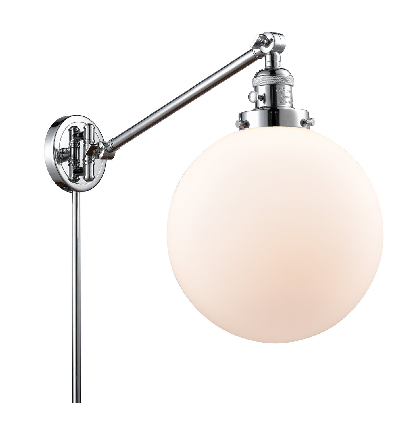 Innovations - 237-PC-G201-10 - One Light Swing Arm - Franklin Restoration - Polished Chrome
