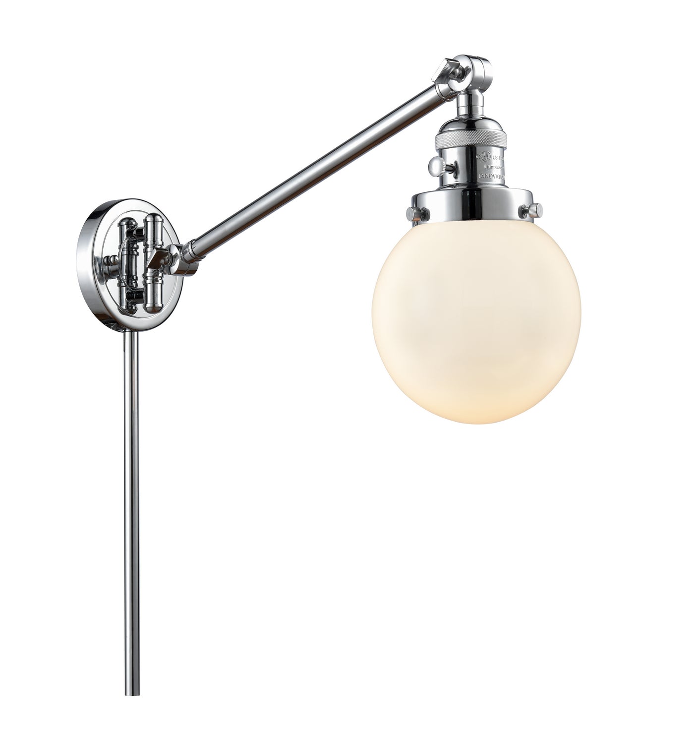 Innovations - 237-PC-G201-6 - One Light Swing Arm - Franklin Restoration - Polished Chrome