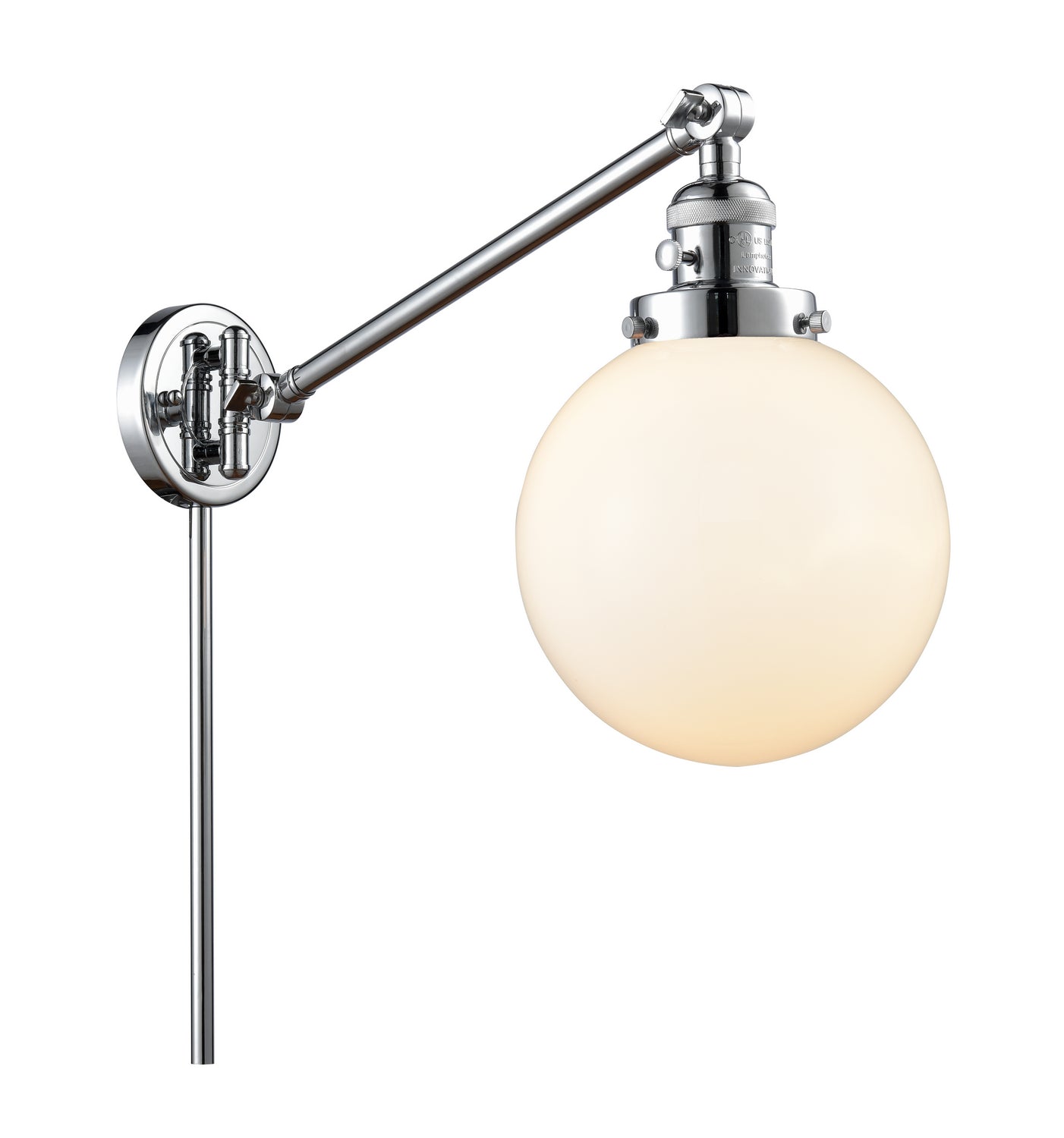 Innovations - 237-PC-G201-8 - One Light Swing Arm - Franklin Restoration - Polished Chrome