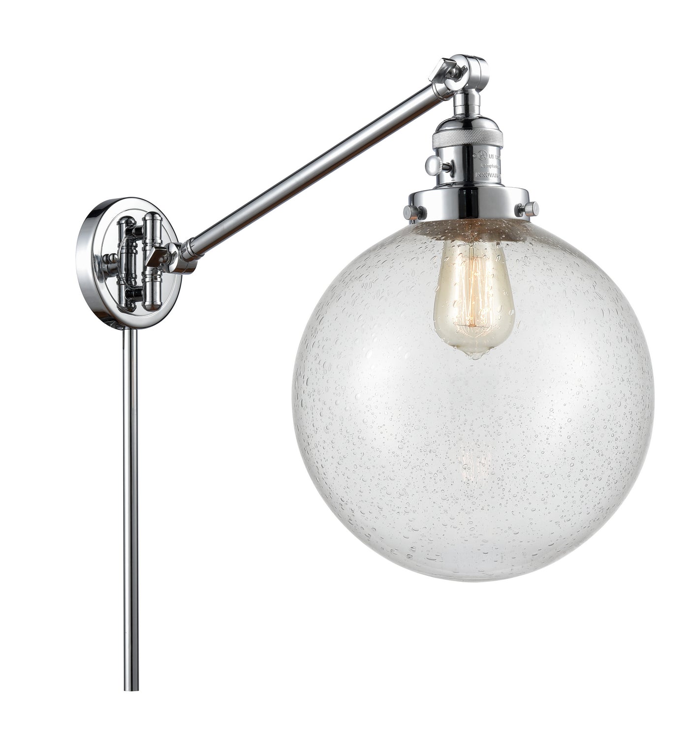 Innovations - 237-PC-G204-10 - One Light Swing Arm - Franklin Restoration - Polished Chrome