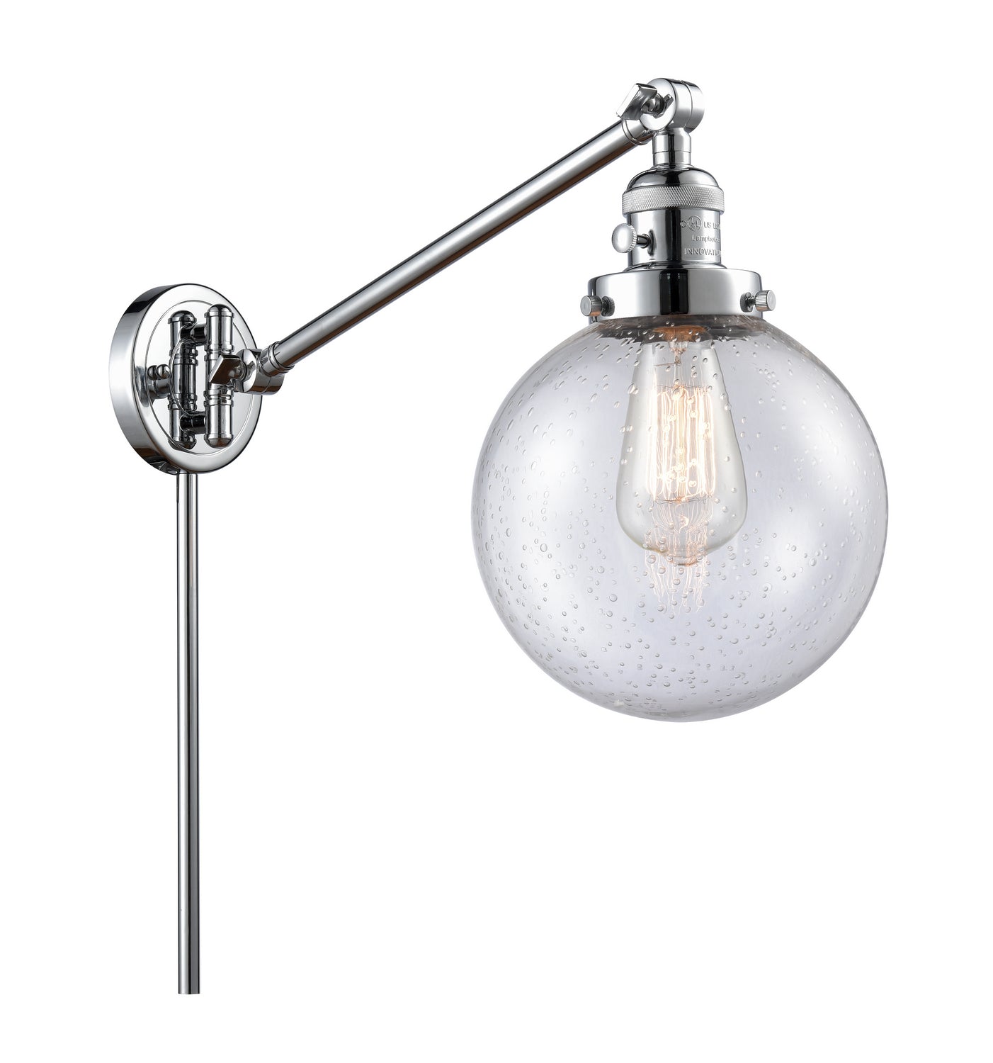 Innovations - 237-PC-G204-8 - One Light Swing Arm - Franklin Restoration - Polished Chrome