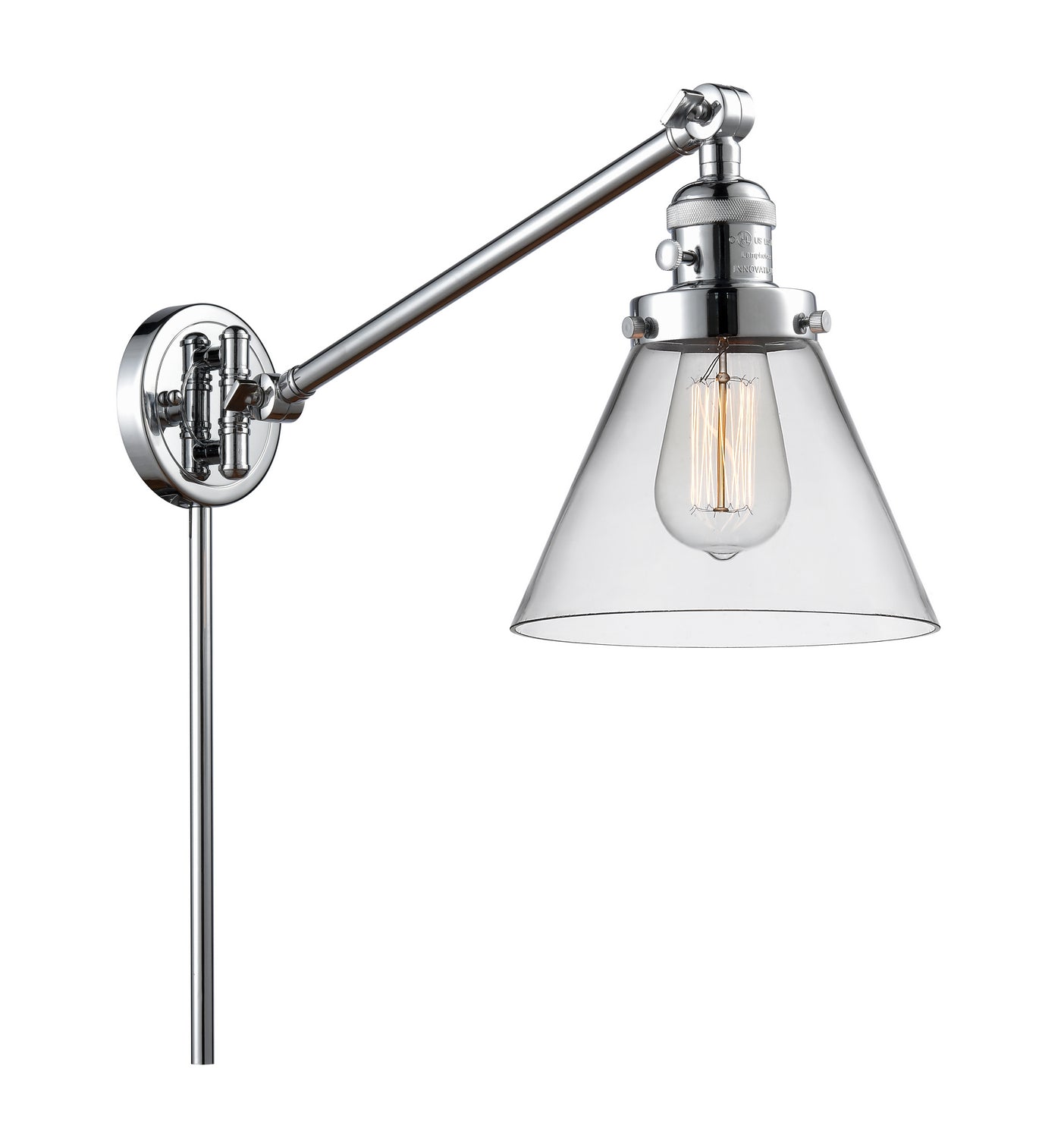 Innovations - 237-PC-G42 - One Light Swing Arm - Franklin Restoration - Polished Chrome