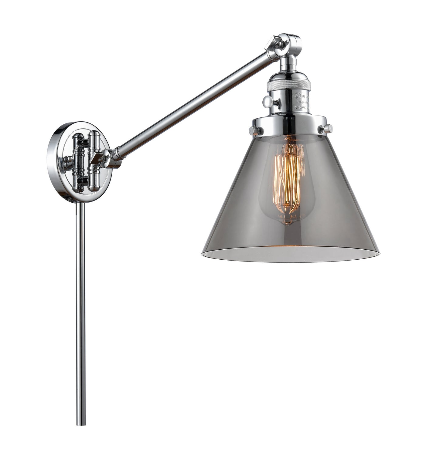 Innovations - 237-PC-G43 - One Light Swing Arm - Franklin Restoration - Polished Chrome