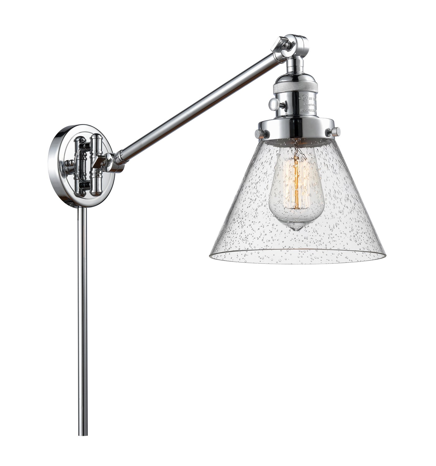 Innovations - 237-PC-G44 - One Light Swing Arm - Franklin Restoration - Polished Chrome