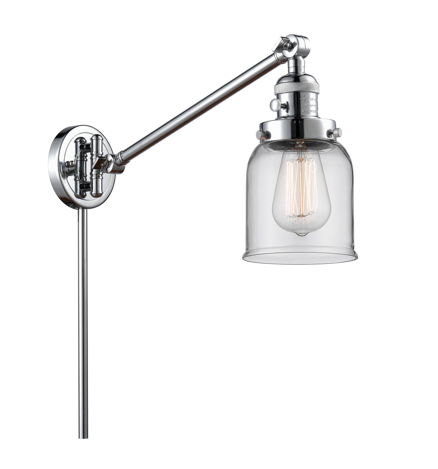 Innovations - 237-PC-G52 - One Light Swing Arm - Franklin Restoration - Polished Chrome