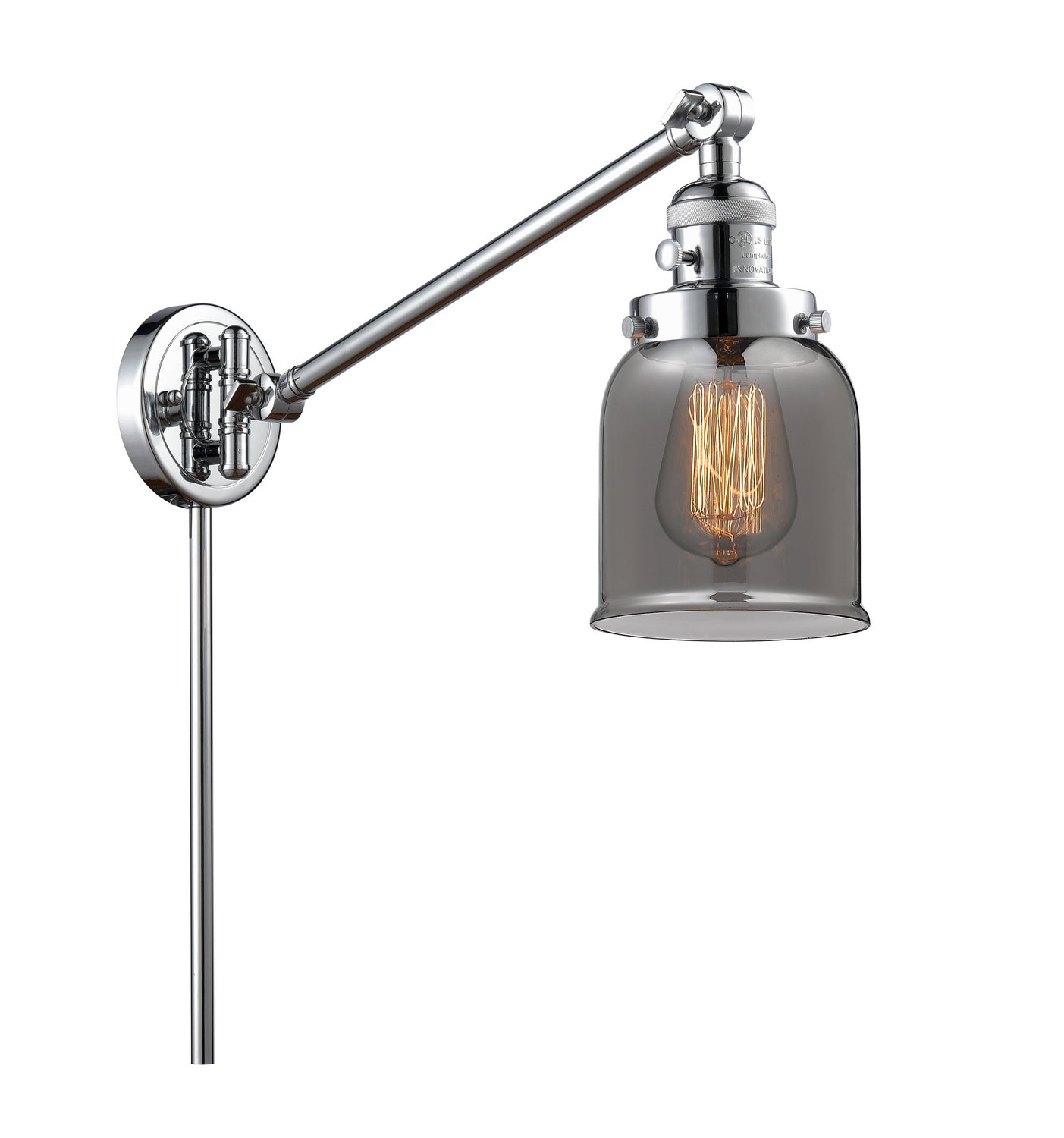 Innovations - 237-PC-G53 - One Light Swing Arm - Franklin Restoration - Polished Chrome