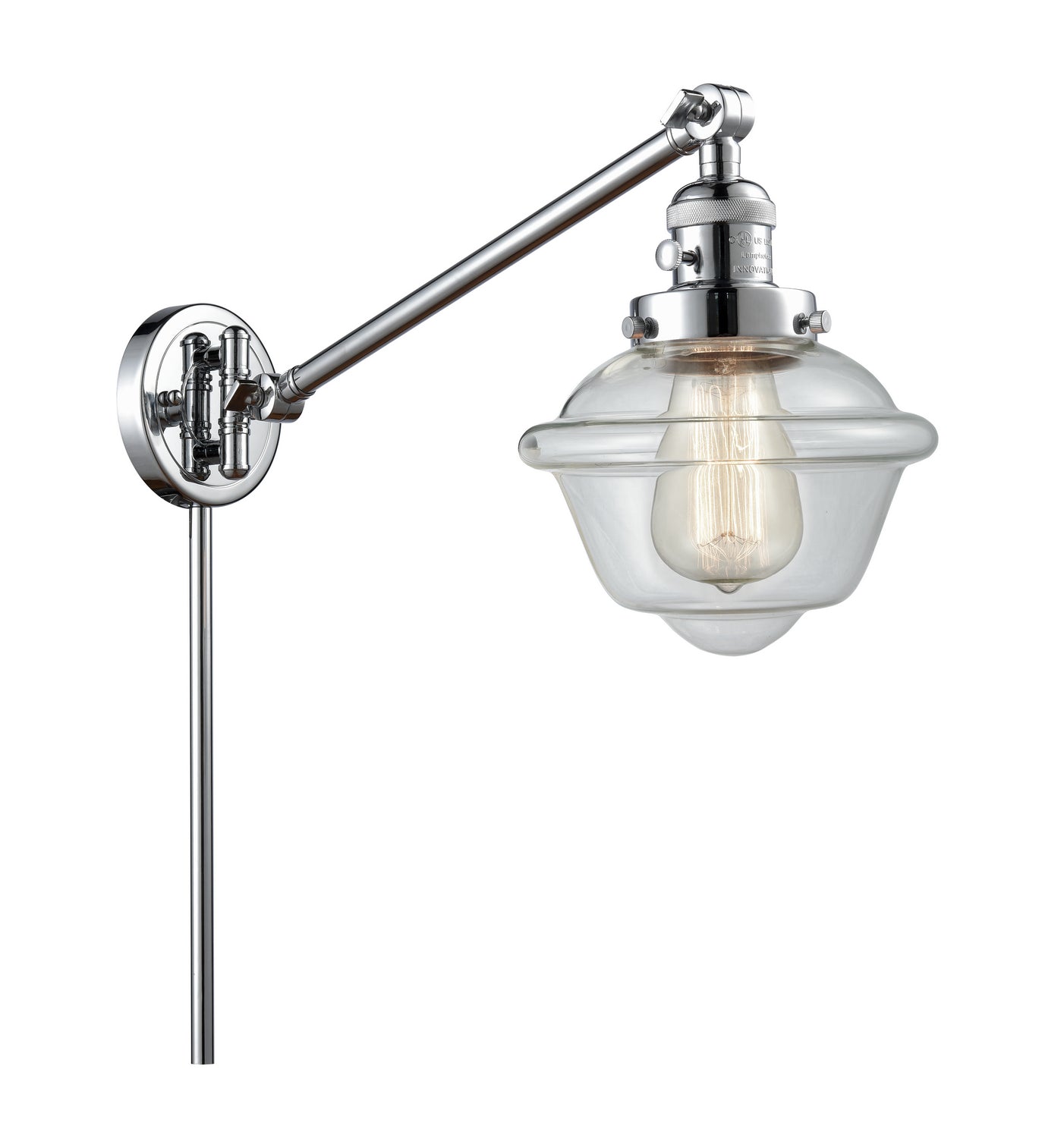 Innovations - 237-PC-G532 - One Light Swing Arm - Franklin Restoration - Polished Chrome