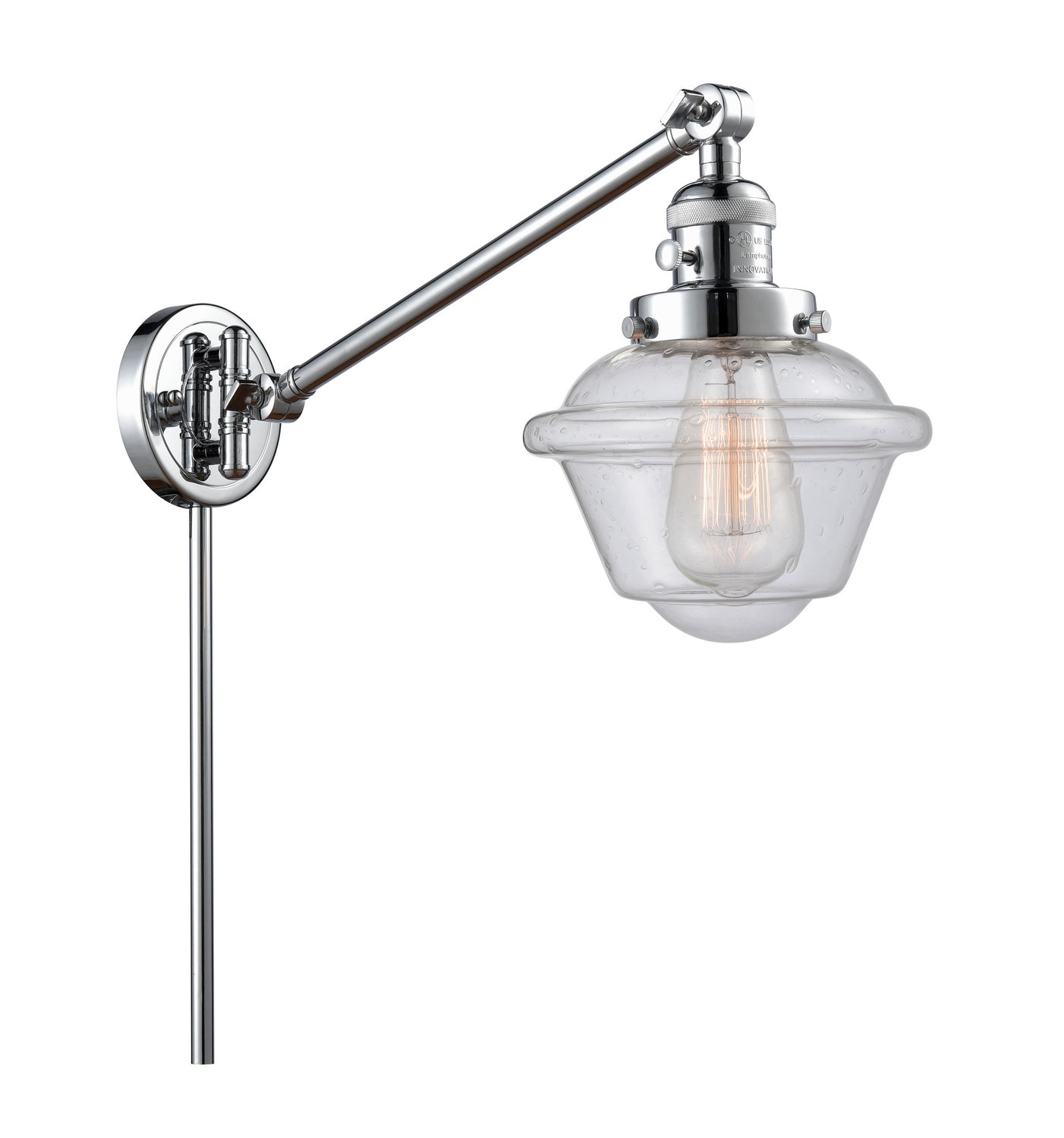 Innovations - 237-PC-G534 - One Light Swing Arm - Franklin Restoration - Polished Chrome