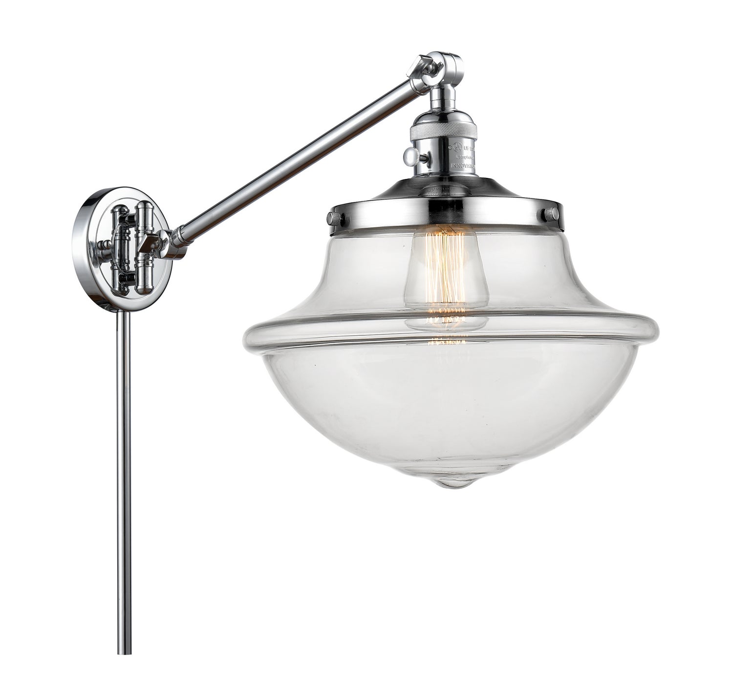 Innovations - 237-PC-G542 - One Light Swing Arm - Franklin Restoration - Polished Chrome