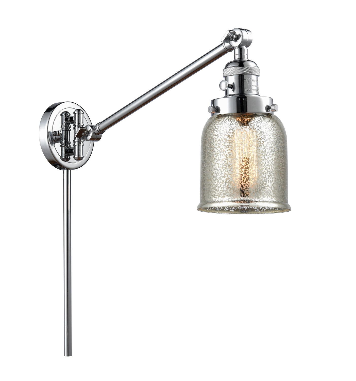 Innovations - 237-PC-G58 - One Light Swing Arm - Franklin Restoration - Polished Chrome