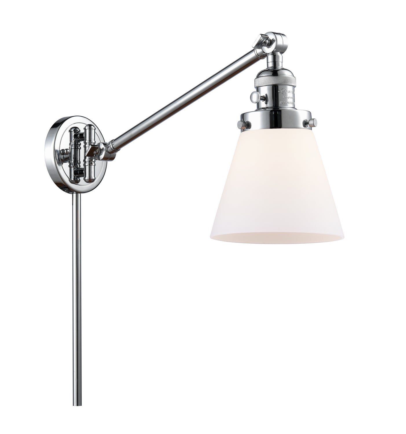 Innovations - 237-PC-G61 - One Light Swing Arm - Franklin Restoration - Polished Chrome