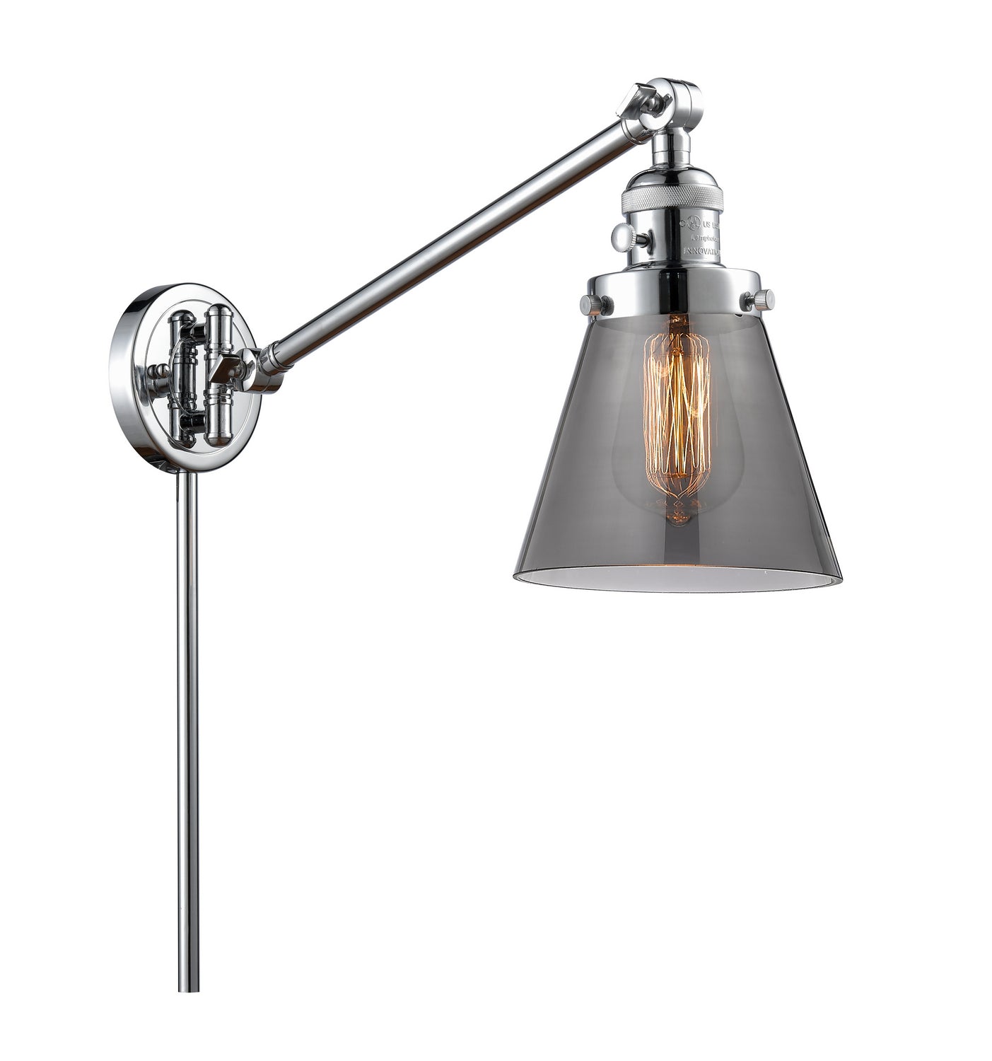 Innovations - 237-PC-G63 - One Light Swing Arm - Franklin Restoration - Polished Chrome
