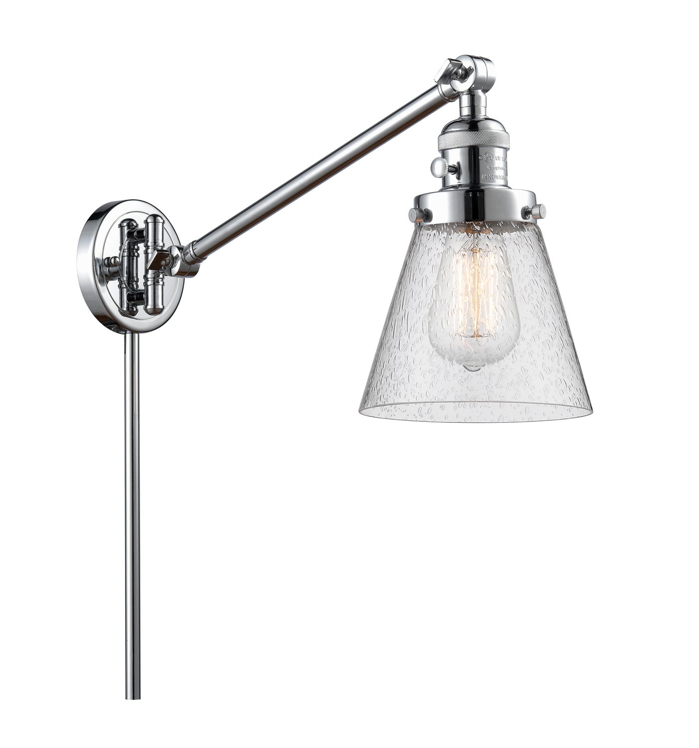 Innovations - 237-PC-G64 - One Light Swing Arm - Franklin Restoration - Polished Chrome