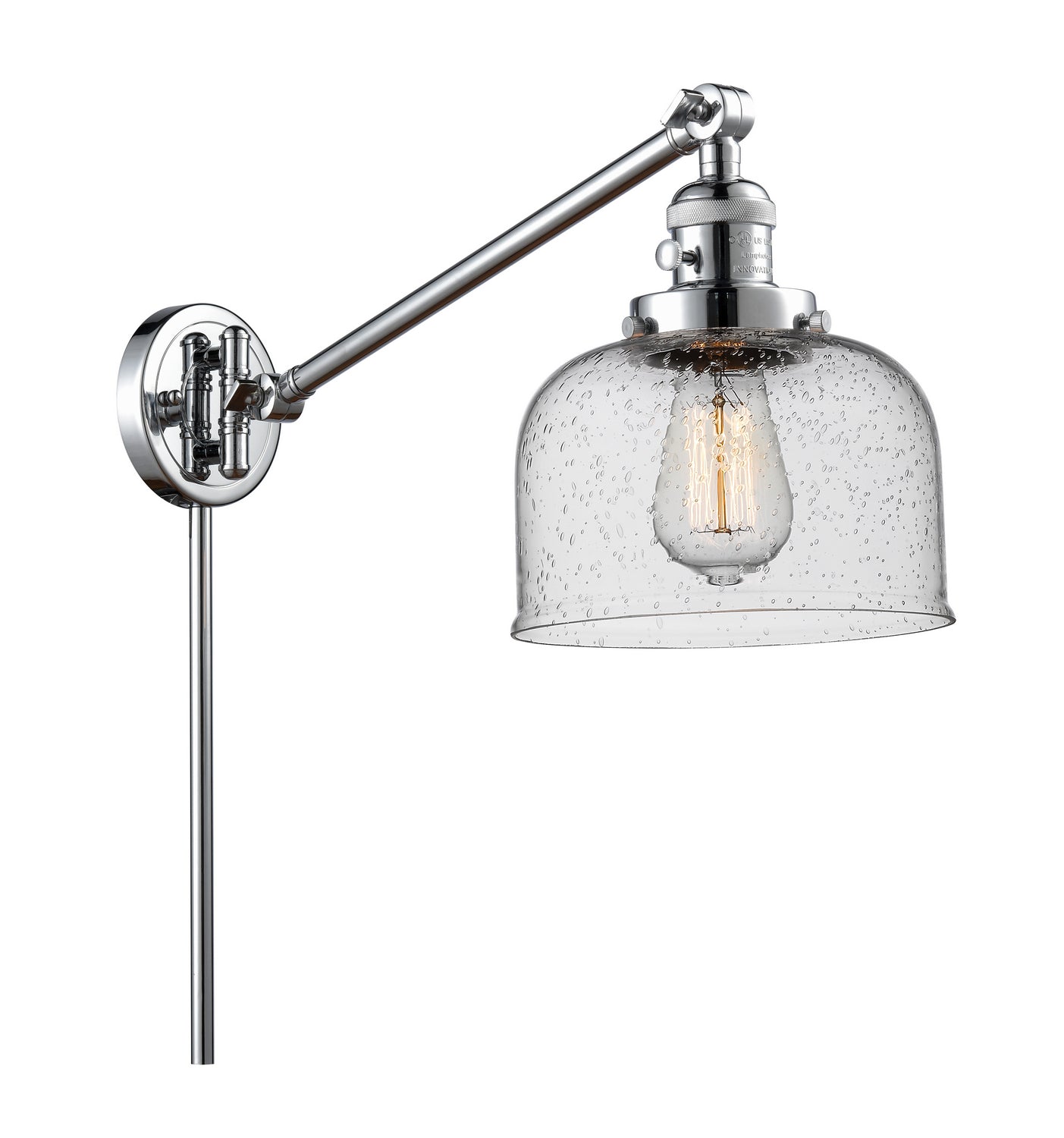 Innovations - 237-PC-G74 - One Light Swing Arm - Franklin Restoration - Polished Chrome