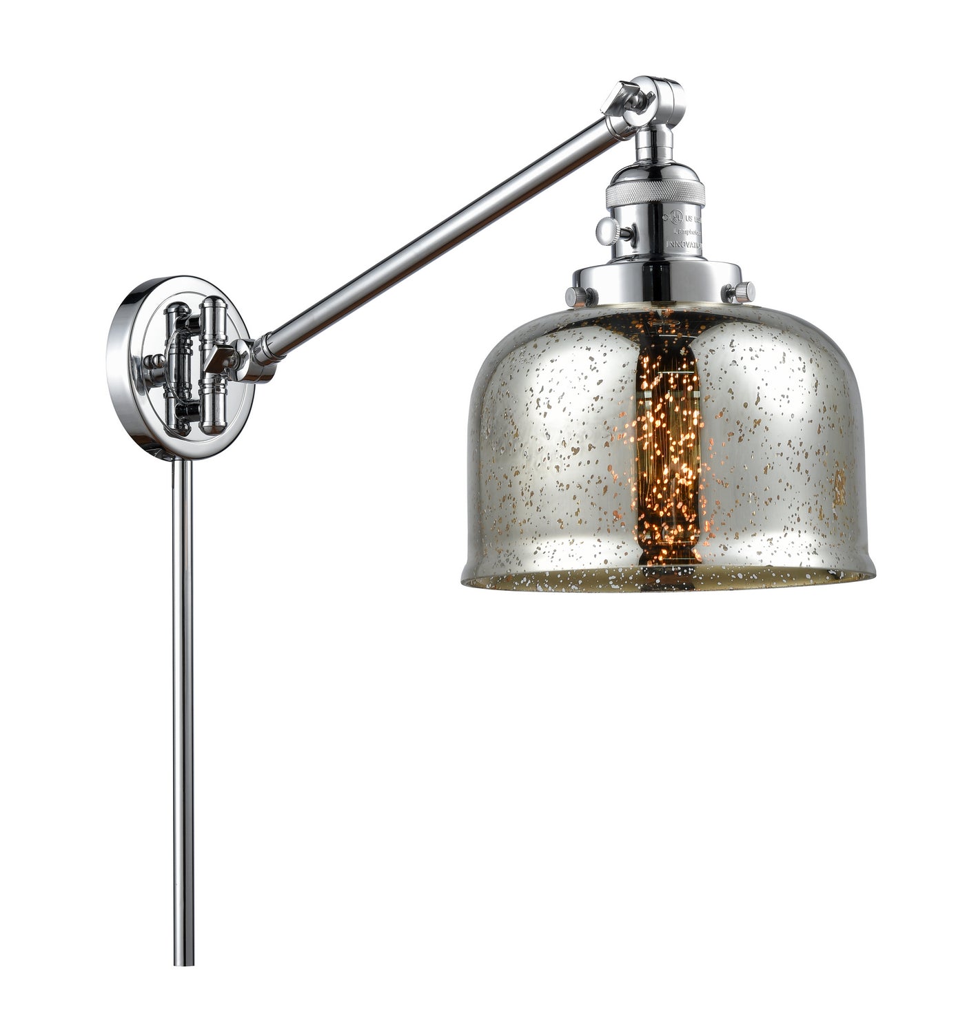 Innovations - 237-PC-G78 - One Light Swing Arm - Franklin Restoration - Polished Chrome