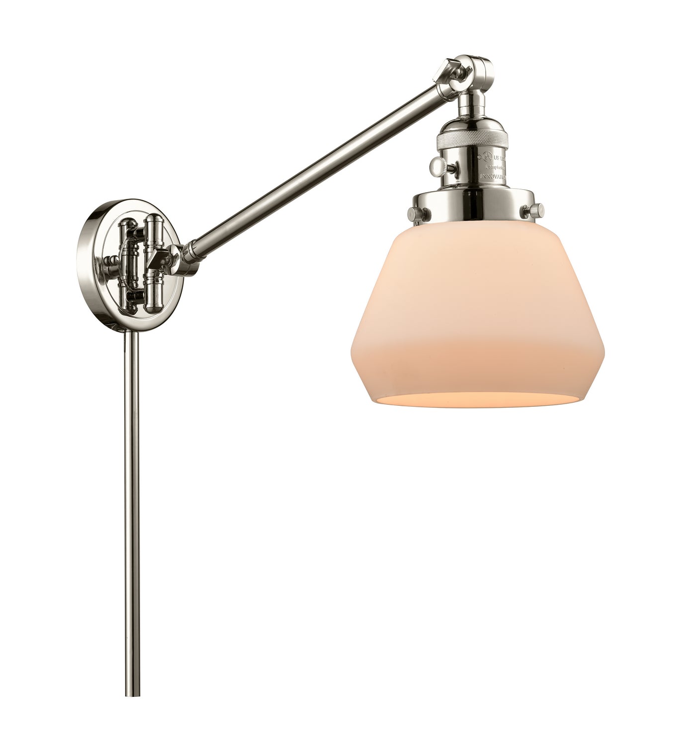 Innovations - 237-PN-G171 - One Light Swing Arm - Franklin Restoration - Polished Nickel