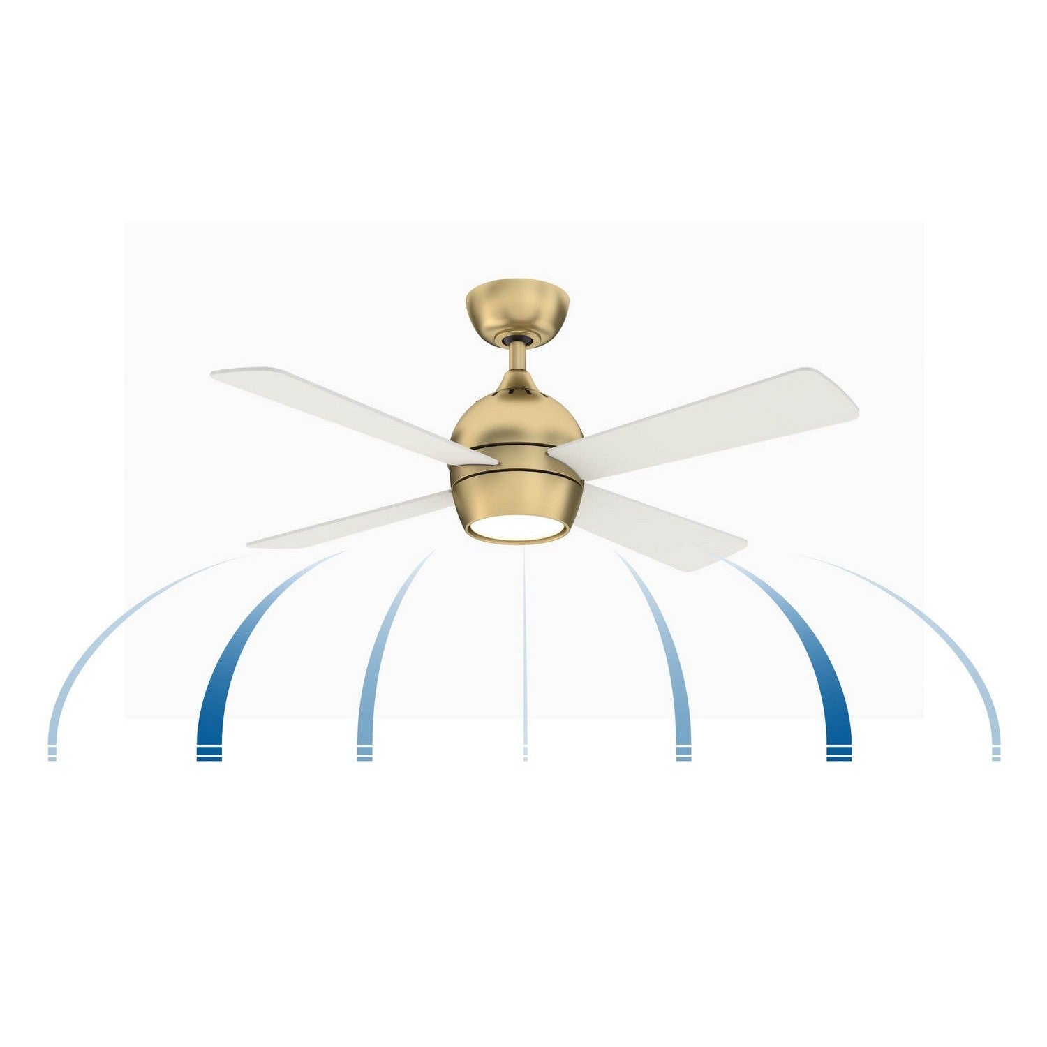 Fanimation - FP7644BS - 44"Ceiling Fan - Kwad 44 - Brushed Satin Brass