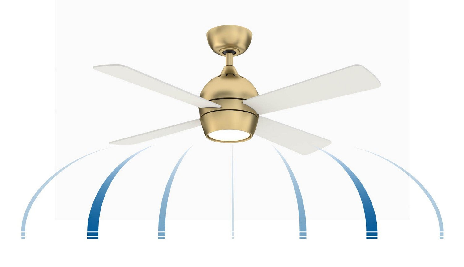 Fanimation - FP7644BS - 44"Ceiling Fan - Kwad 44 - Brushed Satin Brass