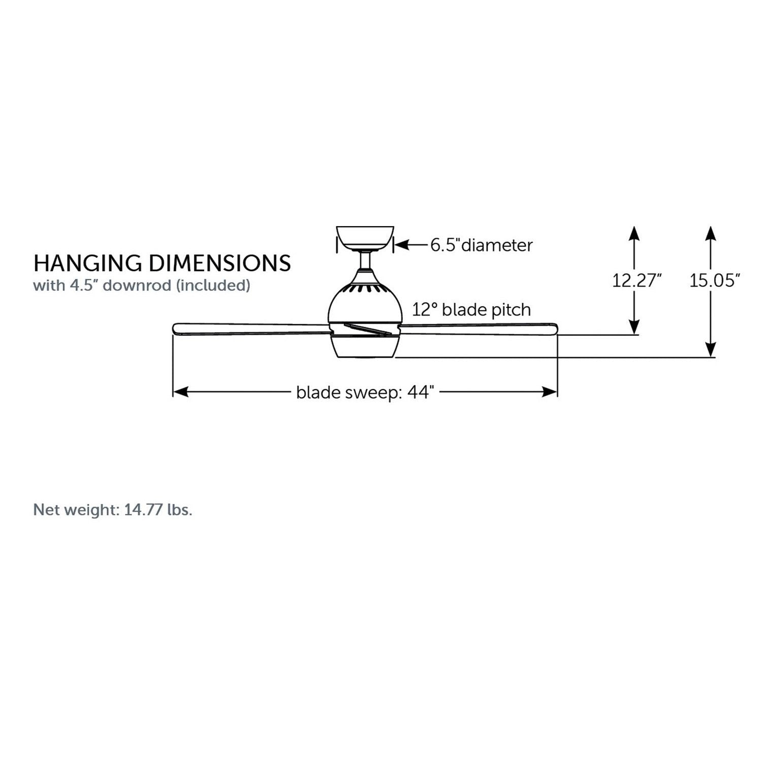 Fanimation - FP7644DZ - 44"Ceiling Fan - Kwad 44 - Dark Bronze
