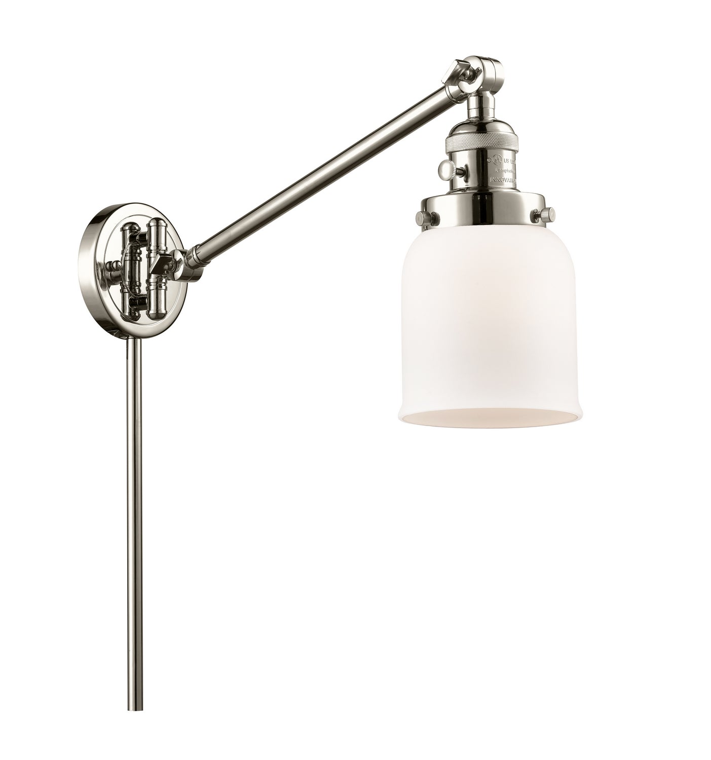 Innovations - 237-PN-G51 - One Light Swing Arm - Franklin Restoration - Polished Nickel