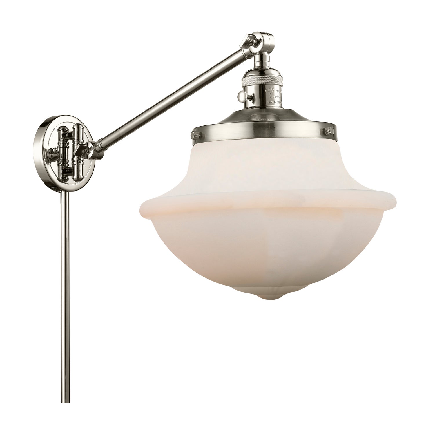 Innovations - 237-PN-G541 - One Light Swing Arm - Franklin Restoration - Polished Nickel