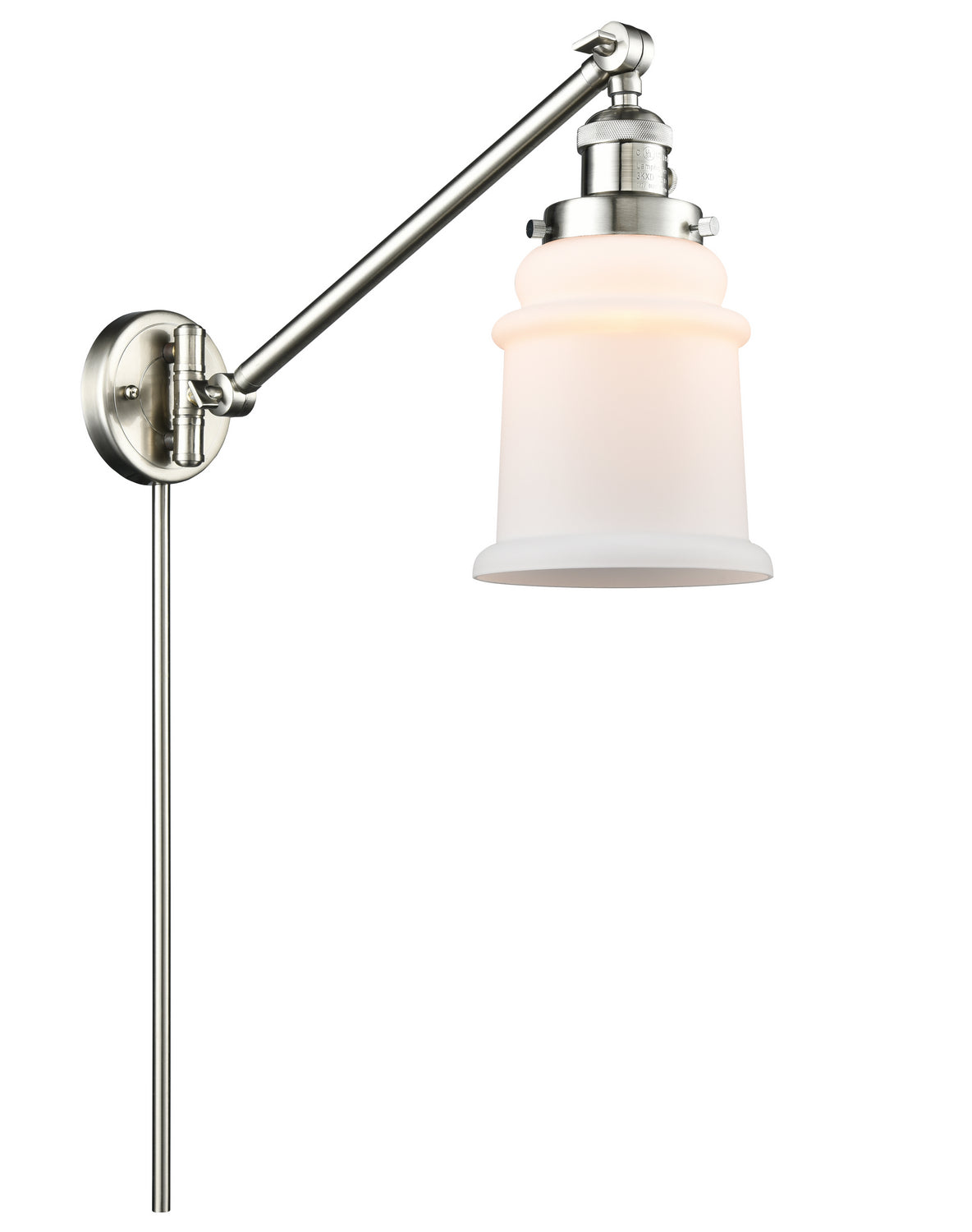 Innovations - 237-SN-G181 - One Light Swing Arm - Franklin Restoration - Brushed Satin Nickel