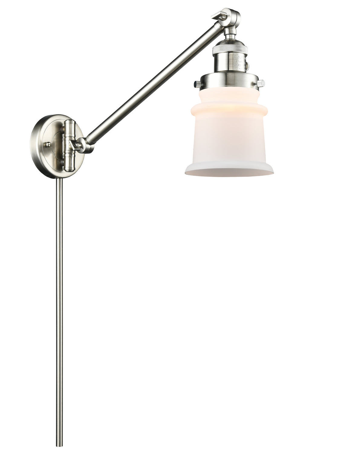 Innovations - 237-SN-G181S - One Light Swing Arm - Franklin Restoration - Brushed Satin Nickel