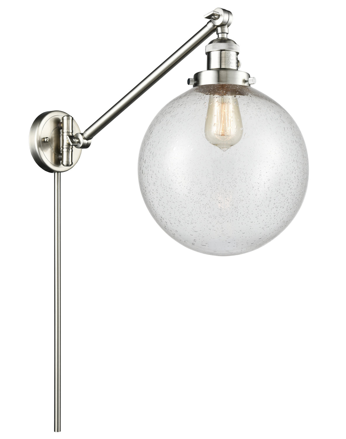 Innovations - 237-SN-G204-10 - One Light Swing Arm - Franklin Restoration - Brushed Satin Nickel