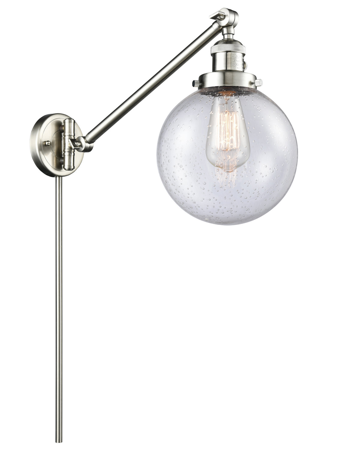 Innovations - 237-SN-G204-8 - One Light Swing Arm - Franklin Restoration - Brushed Satin Nickel