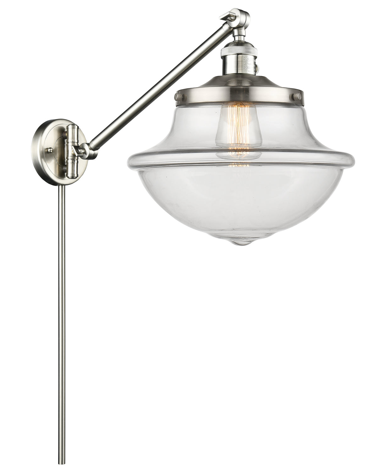 Innovations - 237-SN-G542 - One Light Swing Arm - Franklin Restoration - Brushed Satin Nickel